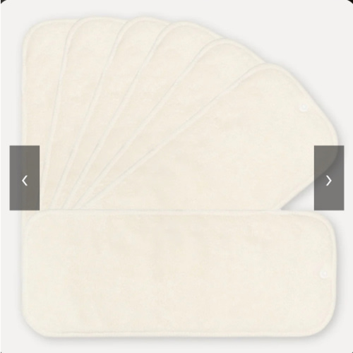 7 Pack Bamboo Inserts with Button Snaps