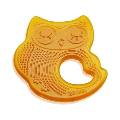 Natural Rubber Owl Teether - Sleeping