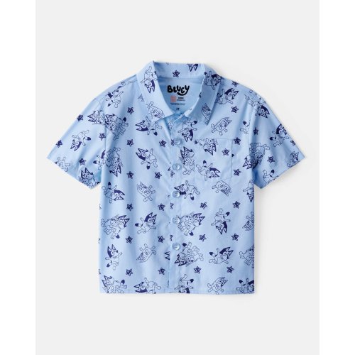 Toddler Boy Bluey Short-Sleeve Shirt - Blue | Carter's