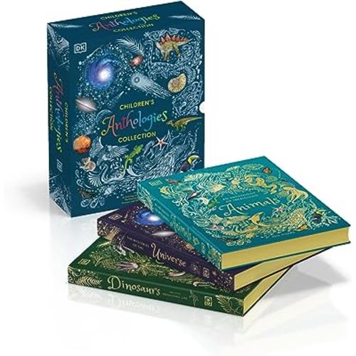 Children's Anthologies Collection: 3-Book Box Set for Kids Ages 6-8, Featuring 300+ Animal, Dinosaur, and Space Topics