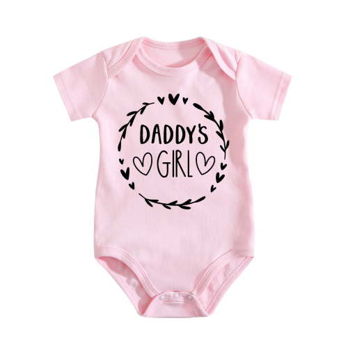 Daddy's Girl Baby Bodysuit Funny Adorable Newborn Girls Romper Clothing Cute Princess Ou Medium Pink-style-1 9-12M