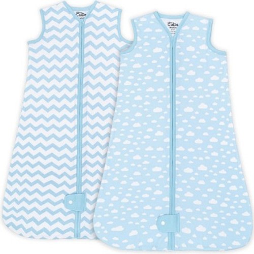Sleep Bag, Sack for Baby, 2 Pack, Breathable Wearable Blanket by Comfy Cubs, Small - Blue