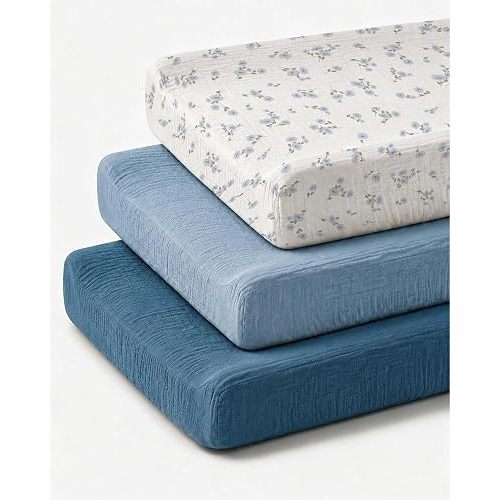 Changing Pad Covers 3 Pack, 32"x16" Muslin Baby Changing Table Pad Covers