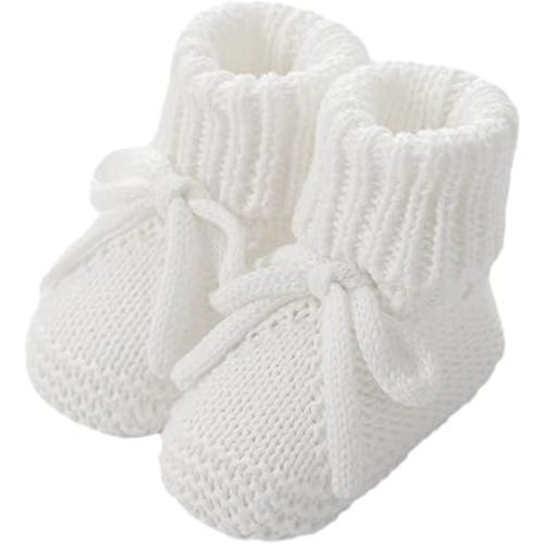 WaiHeikki Infant Baby Boys Girls Knitted Booties Soft Sole First Walking Socks Winter Comfortable Warm Indoor Shoes 0-12M