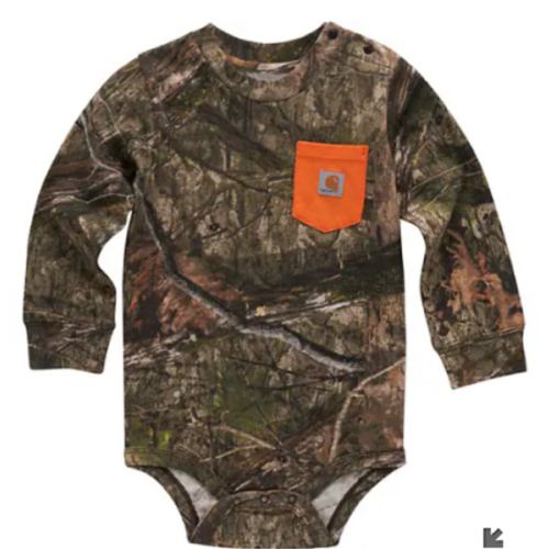 Boys' Long Sleeve Mossy Oak® Camo Pocket Bodysuit (Baby) | Baby Boy Onesies & Bodysuits (0-24M) | Carhartt