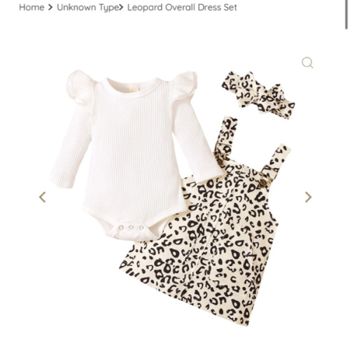 Leopard Overall Dress Set