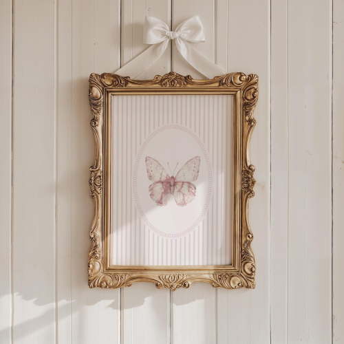 Modroom Pink Pink Room Decor Girls Nursery Decor Baby Girl Nursery Art Butterfly Butterfly, Modern Wall Art Decor, 12x18 UNFRAMED