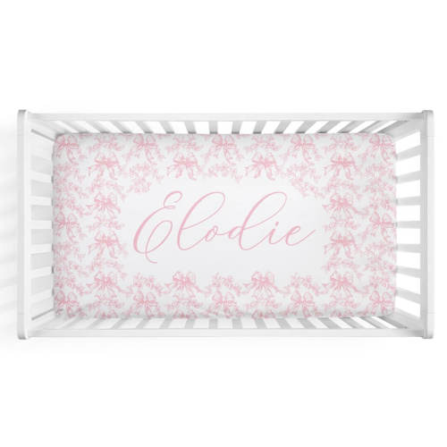 Fancy Frills Personalized Crib Sheet