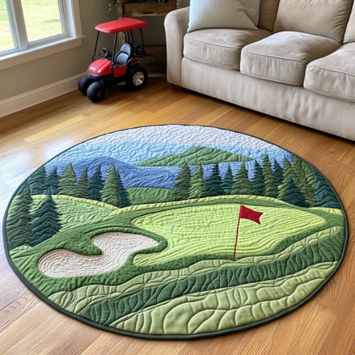 Golf Horizon Quilted Round Mat NCU0DK7979 – Vantique