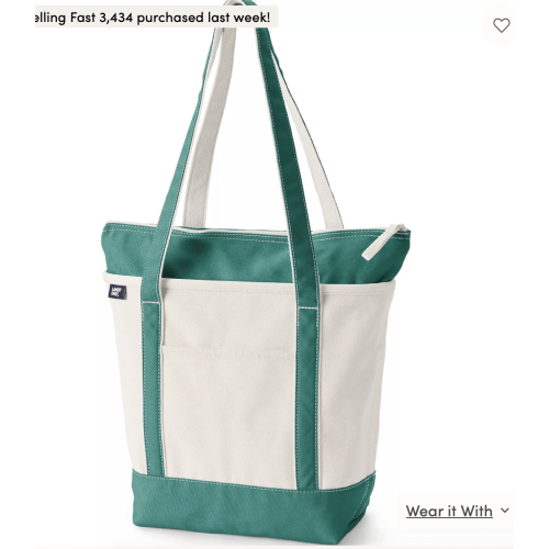 Medium Canvas Tote Bag | Lands' End
