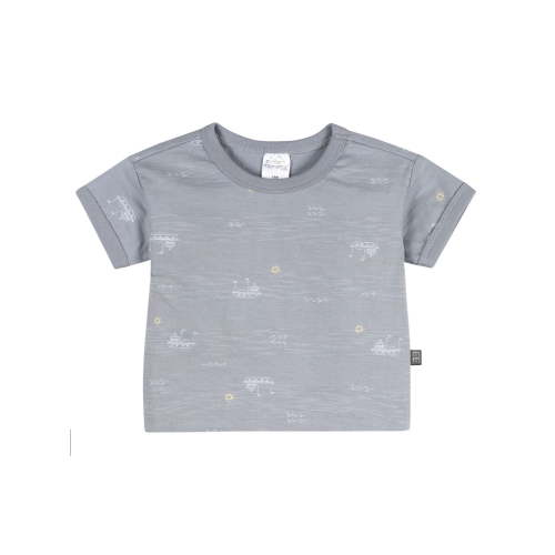 Modern Moments by Gerber Baby Boy Short Sleeve Oganic Ringer Top, Sizes 0/3 Months - 24 Months