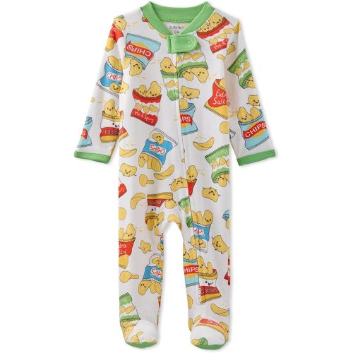 Scout Sleep & Play 100% Organic Cotton Footed Zip Front Sleeper Pajamas | Chip Chip Hooray (3-6M)