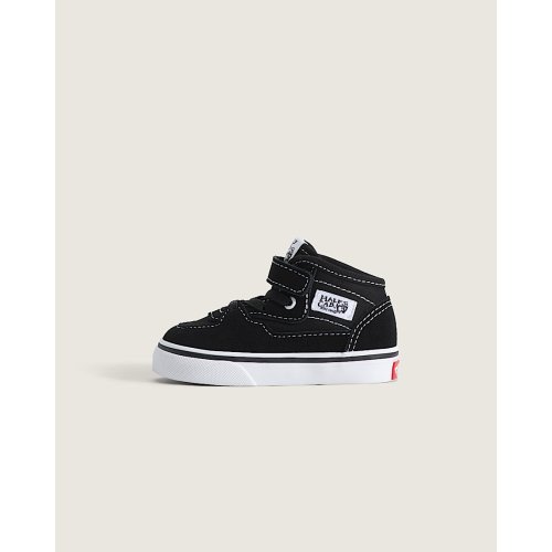 Toddler Half Cab Decon Shoe in Suede Black / White | Vans