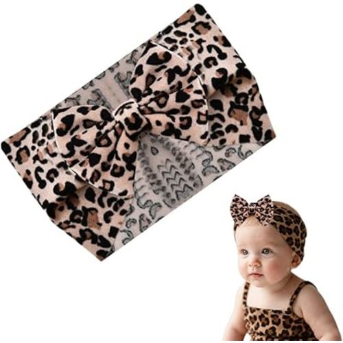 Leopard Baby Headband with Bow Headband for Toddler Baby Girl Bows Headbands Leopard Print Bowknot Hair Bands for Little Infant Girls Hair Accessories for Newborn Girls