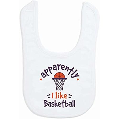 ChalkTalkSPORTS Basketball Baby & Infant Bibs | Soft Microfiber Basketball Baby Bibs