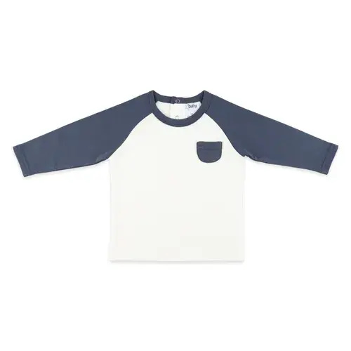 4Baby Long Sleeve Tee Navy Contrast | Baby Bunting AU