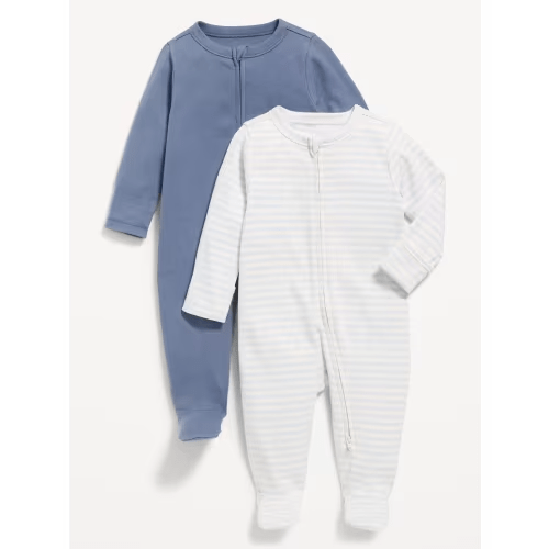 2-Way-Zip Sleep & Play Footed One-Piece 2-Pack for Baby