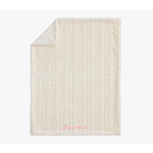 Cozy Cable Faux Fur Baby Blanket