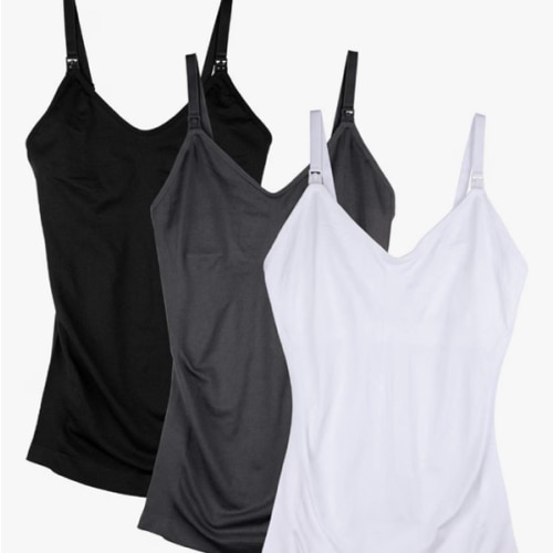 Womens Maternity Nursing Tank Cami for Breastfeeding with Adjustable Straps