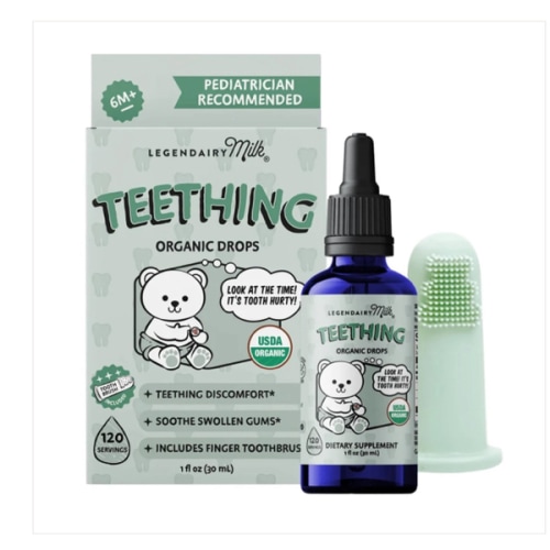 Organic Baby Teething Drops by Legendairy Milk