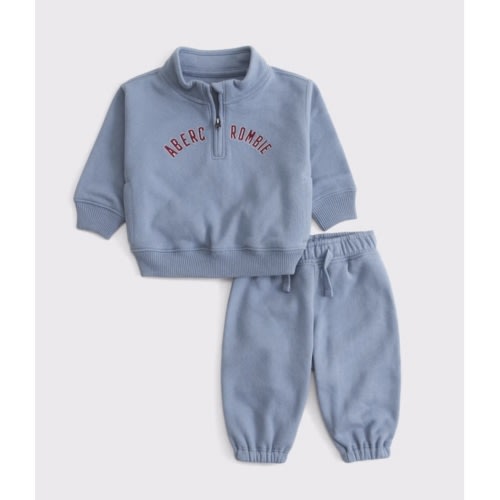 baby logo quarter-zip set