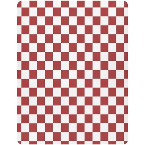Fitted Crib Sheets for Boys Girls, Soft Breathable Comfortable Red and White Checkered Baby Sheet Set, Crib Sheets Fits Standard Crib and Toddler Mattress#365
