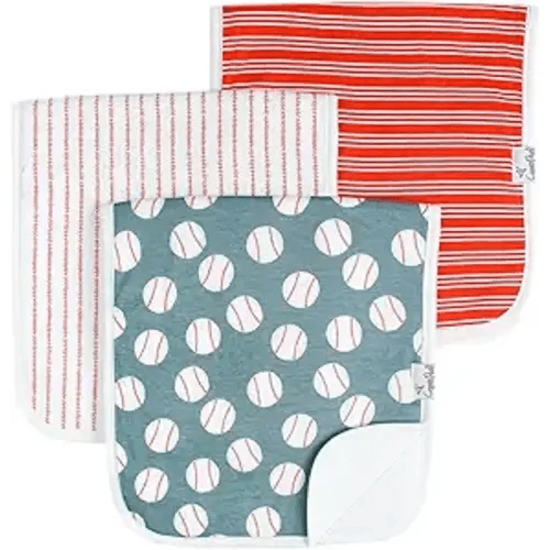 Copper Pearl Premium Baby Burp Cloths - 3-Pack Large Cotton Burp Cloths, Extra Soft Spit Up Rags with 3 Absorbent Layers, Perfect for Baby Boy and Baby Girl Gifts