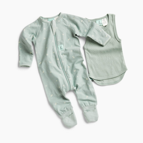 ergoPouch Gift Set 0.2 Tog Long Sleeve Layer and Long Sleeveless Tee - Sage