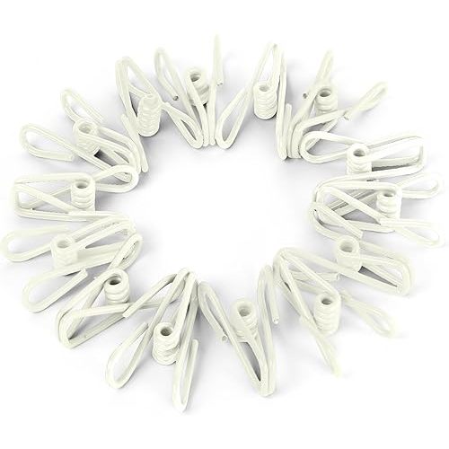 30 Pack White Hanger Clips