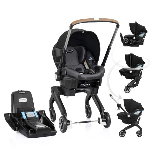 Baby Gear Bargains Evenflo Shyft DualRide Infant Car Seat & Stroller Travel System, Boone Gray (Open Box) - Evenflo Shyft DualRide Infant Car Seat & Stroller Travel System, Boone Gray (Open Box)