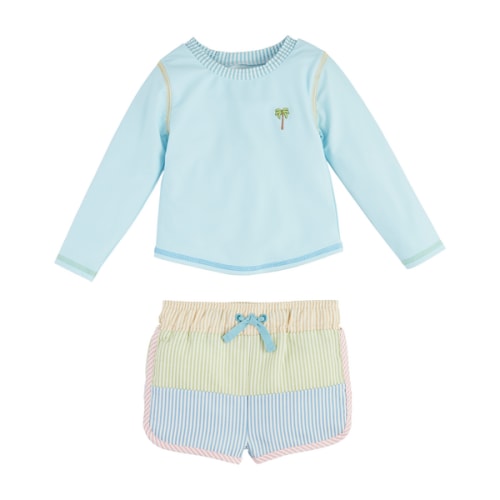 Seersucker Rash Guard Set | Mud Pie