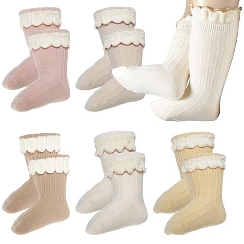 5 Pairs Baby Boys Girls Non-Slip Grip Ankle Socks Infant Baby Girls Boys Anti Skid Sticky Socks