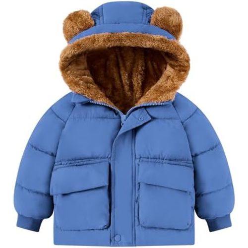 BFUSTYLE Baby Coat 6M-5T Winter Clothes Toddler Boy Girl Jacket Infant Fleece Outerwear with Hooded