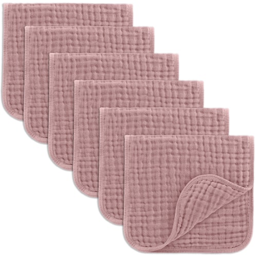 Muslin Burp Cloths in Mauve – Comfy Cubs