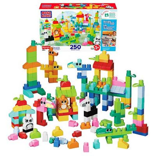 Mega Bloks 250-pc. Fisher-Price Animal Blocks Building Toy with Storage