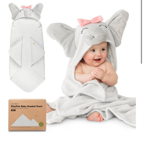 Amazon.com : KeaBabies Organic Baby Towel with Hood for Girls, Boys - Soft, Absorbent, 100% Cotton Hooded Baby Towels for Newborns, Infants, Large Hooded Bath Towels for Babies, Kids, Toddler 1-3 (Ella) : Baby