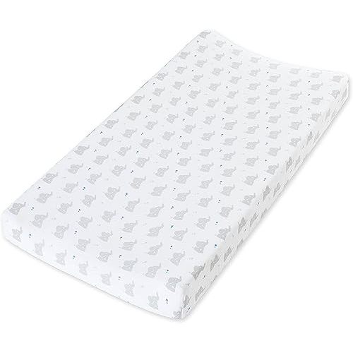 aden + anais Essentials Changing Pad Cover, 100% Cotton Muslin, Super Soft, Breathable, Tailored Snug Fit, Single, Baby Star