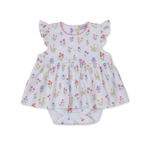 Summer Wildflowers White Bodysuit Dress