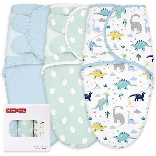 GLLQUEN BABY Swaddles for Newborns 0-3 Months, Adjustable & Easy Fastener