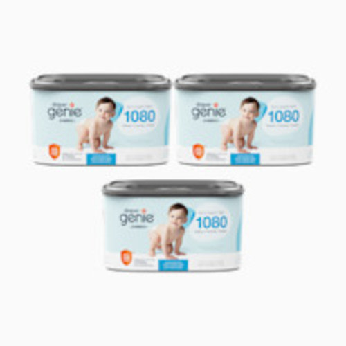 Diaper Genie Square Refill Bags (Compatible with Compact, Classic, Select Pails) - Unscented, 3