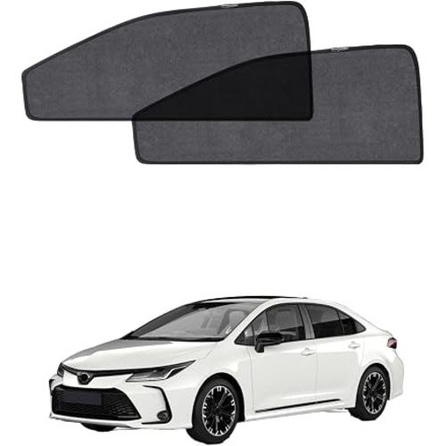 Car Window Shade for Toyota Corolla 2019-2024,2 Pack UV & Glare Protection, Breathable Privacy Screen, Insect & Bug Blocker Magnetic Mesh Side Rear Sun Shades for Baby Camping, Napping & Travel