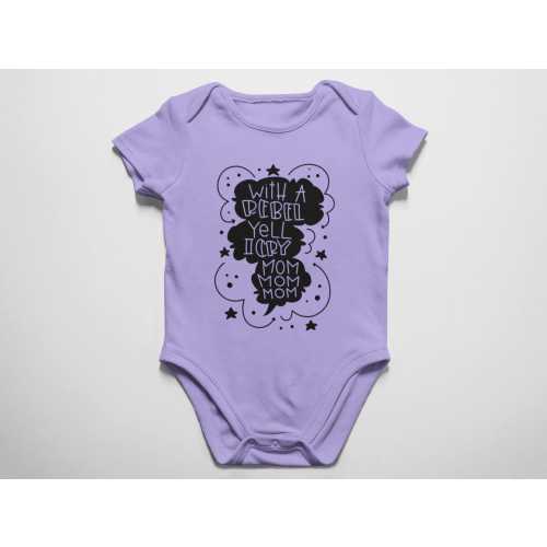 With A Rebel Yell Bodysuit, Rock Music Baby Gift, Rockstar Baby Bodysuit, Punk Baby Clothes, Funny Baby Bodysuit, Rock Music Infant Bodysuit