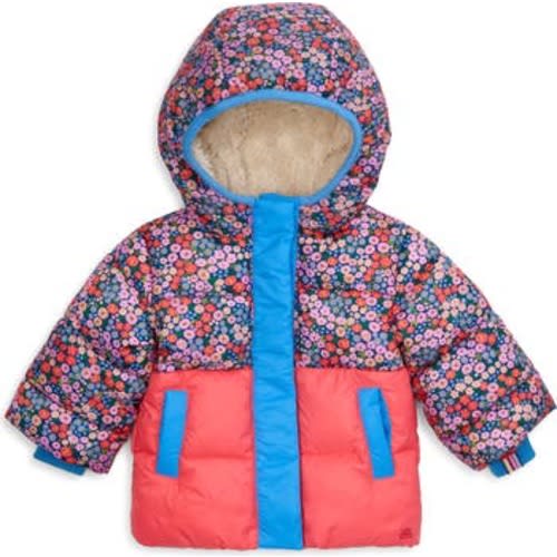 Lily Faux Fur Lined Hooded Puffer Parka, 9-12M