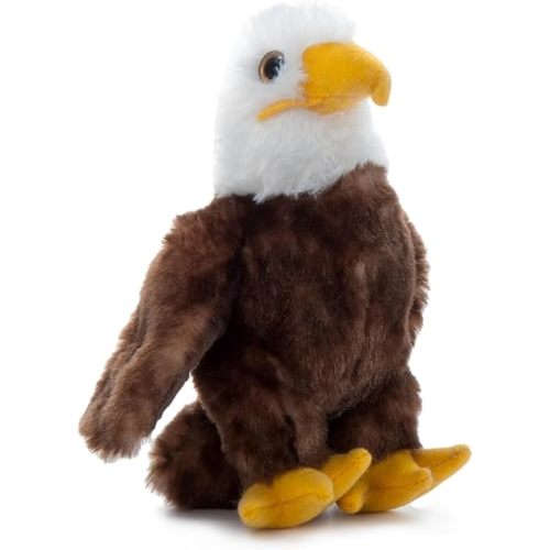 The Petting Zoo Bald Eagle Stuffed Animal Plushie, Gifts for Kids, Wild Onez Babiez Zoo Animals, Eagle Plush Toy 6 inches