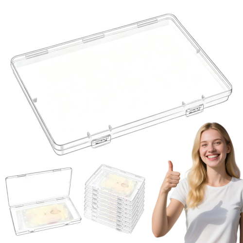 Breastmilk Freezer Storage Organizer Tray with Lid Flat Container for Milk Bags Clear,1PC,Clear