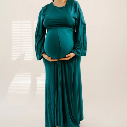 Nadia Labor & Postpartum Gown in Deep Teal – Lila