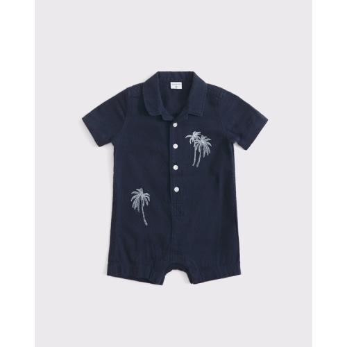 baby button-through romper