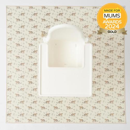 Messy Mat // Splash Mat // Floor Protector // Wipeable // Waterproof // Leopards Parade