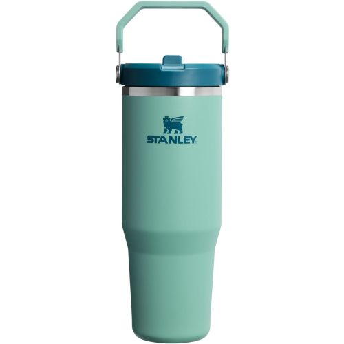 STANLEY IceFlow 2.0 Flip Straw Tumbler with Handle 30 oz | Twist On Lid and Flip Up Straw | Leakproof Water Bottle | Insulated Stainless Steel | BPA-Free | Spring Green