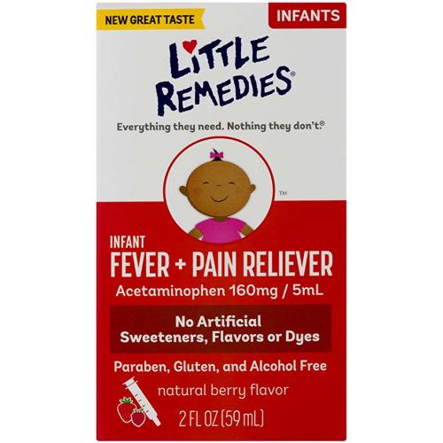 Little Remedies Infant Fever & Pain Reliever | Natural Berry Flavor | 2 FL OZ - 2 Fl Oz (Pack of 1)